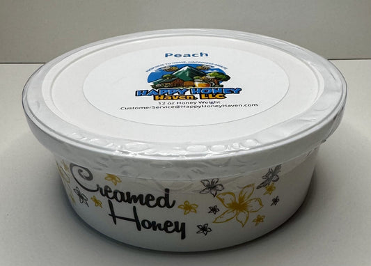Peach Creamed Honey 12 oz